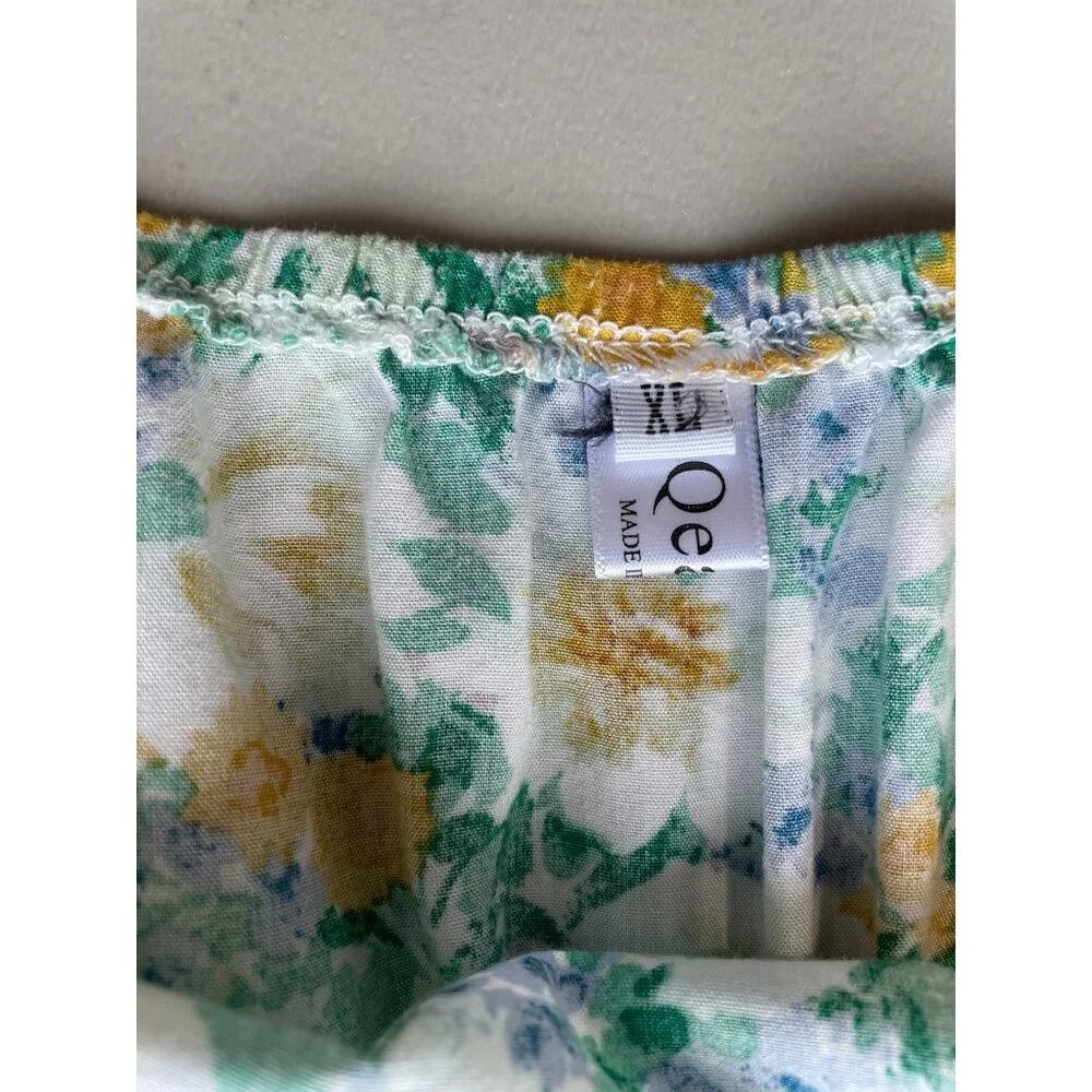 Qearal Sleeveless Floral Printed Sundress Size XL Scoop Neck Beach Boho Cottage - Picture 4 of 9